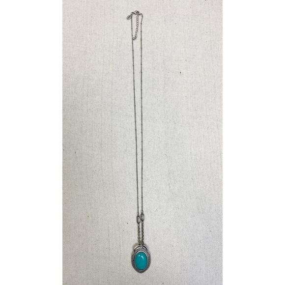 AEO Turquoise Stone Necklace Pendant Deco Chain - Picture 3 of 5